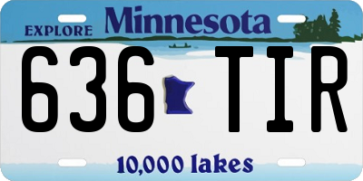 MN license plate 636TIR