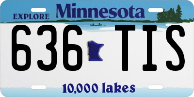 MN license plate 636TIS