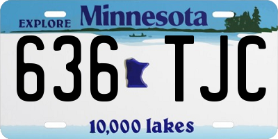 MN license plate 636TJC