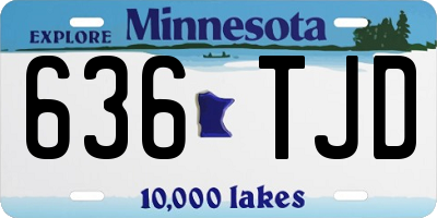 MN license plate 636TJD