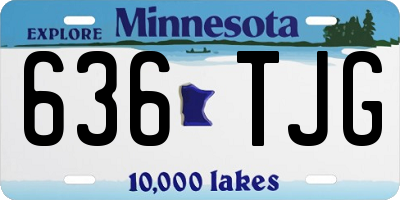 MN license plate 636TJG