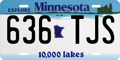 MN license plate 636TJS