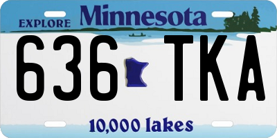 MN license plate 636TKA