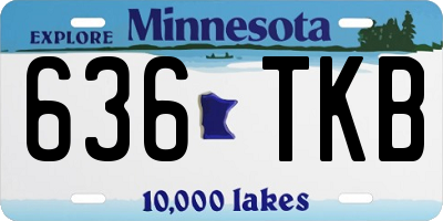 MN license plate 636TKB