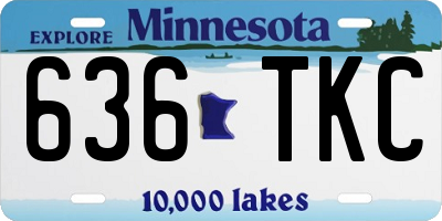 MN license plate 636TKC