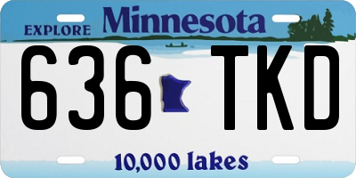 MN license plate 636TKD