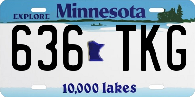 MN license plate 636TKG