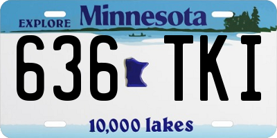 MN license plate 636TKI