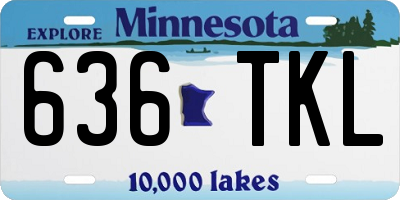 MN license plate 636TKL