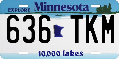 MN license plate 636TKM