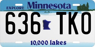 MN license plate 636TKO