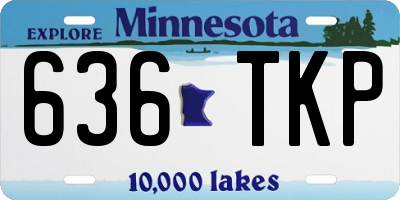 MN license plate 636TKP