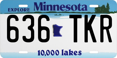 MN license plate 636TKR