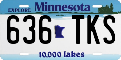 MN license plate 636TKS