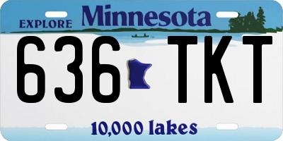 MN license plate 636TKT