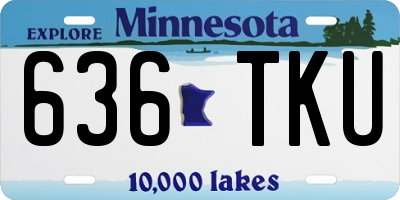 MN license plate 636TKU