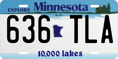 MN license plate 636TLA