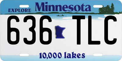 MN license plate 636TLC