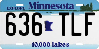 MN license plate 636TLF