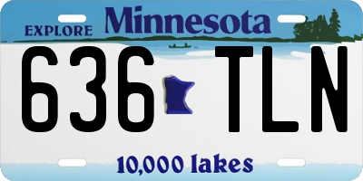 MN license plate 636TLN