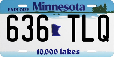 MN license plate 636TLQ