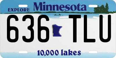 MN license plate 636TLU