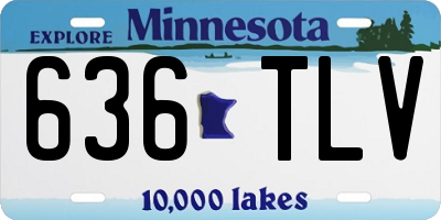 MN license plate 636TLV