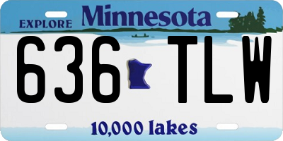 MN license plate 636TLW