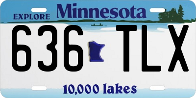 MN license plate 636TLX