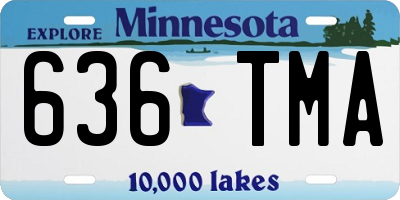 MN license plate 636TMA
