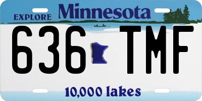 MN license plate 636TMF