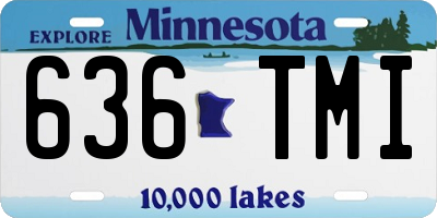 MN license plate 636TMI