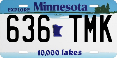 MN license plate 636TMK