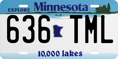 MN license plate 636TML