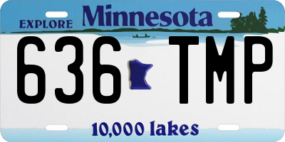 MN license plate 636TMP