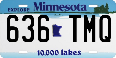 MN license plate 636TMQ