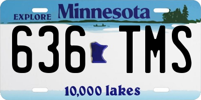 MN license plate 636TMS