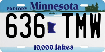 MN license plate 636TMW
