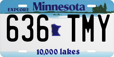MN license plate 636TMY
