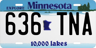 MN license plate 636TNA