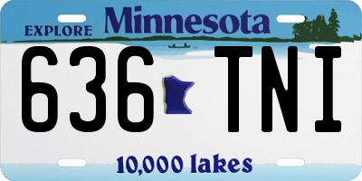 MN license plate 636TNI
