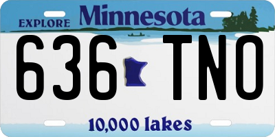 MN license plate 636TNO