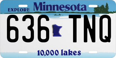 MN license plate 636TNQ