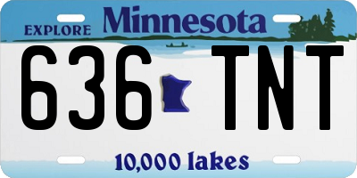 MN license plate 636TNT