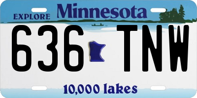 MN license plate 636TNW