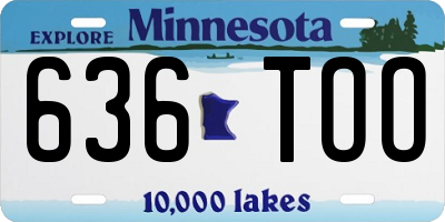 MN license plate 636TOO