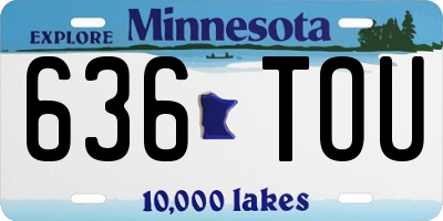 MN license plate 636TOU