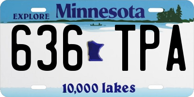 MN license plate 636TPA