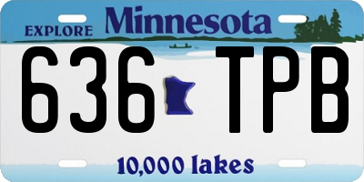 MN license plate 636TPB