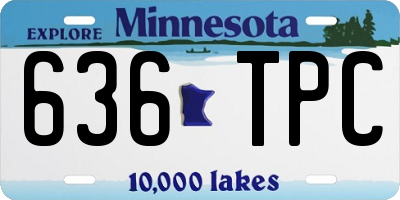MN license plate 636TPC